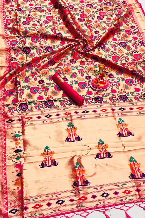 Engagement Marathi Paithani Pure Silk Saree 2022 - Anaya Designer Studio