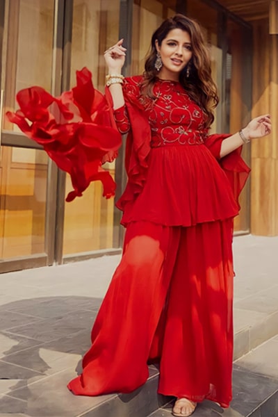 Palazzo Suits Party Wear New Punjabi Suit Design 2021 - Anaya Designer Studio