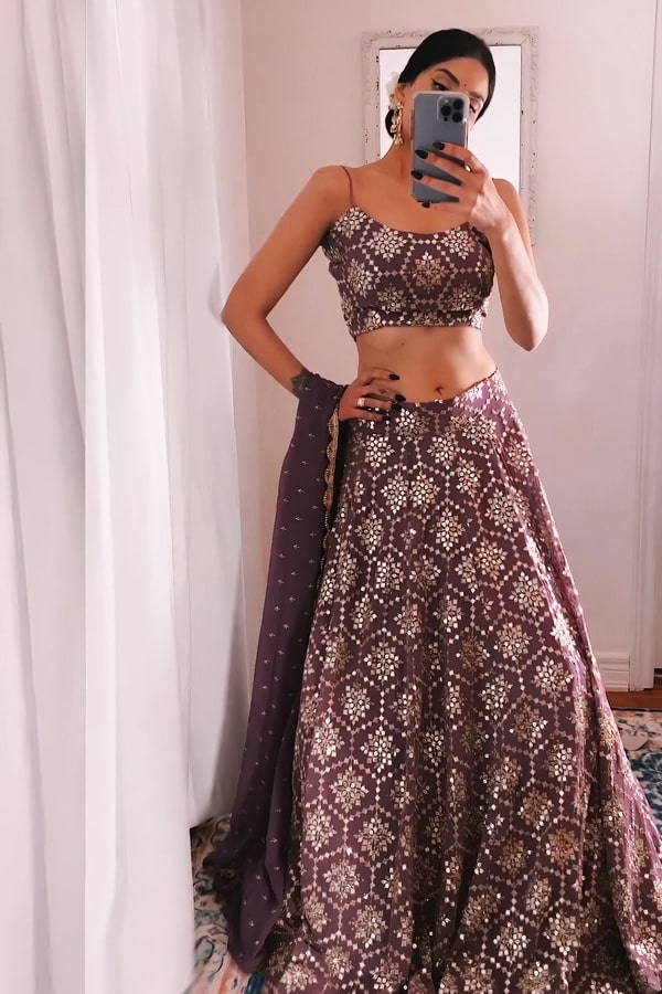 Party Wear Crop Top Designer Lehenga Choli For Wedding - Anaya Designer Studio