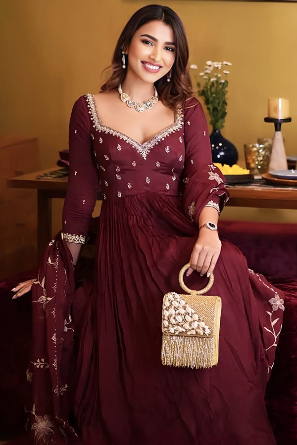 Indian Wedding Party Wear Gown For Women 2023 - Anaya Designer Studio