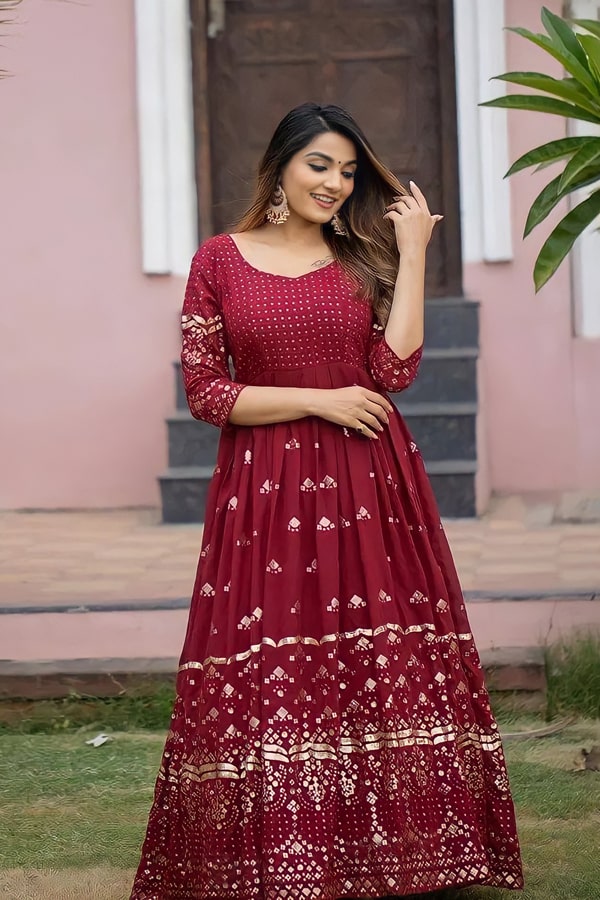 Designer Party Wear Gown With Dupatta For Wedding 2022 - Anaya Designer Studio