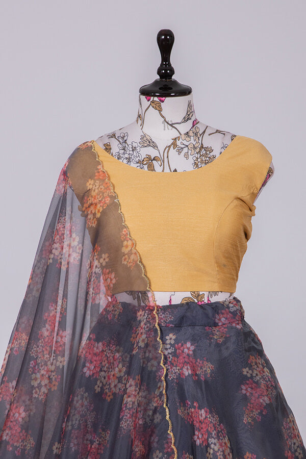 Party Wear Indian Wedding Crop Top Lehenga - Anaya Designer Studio