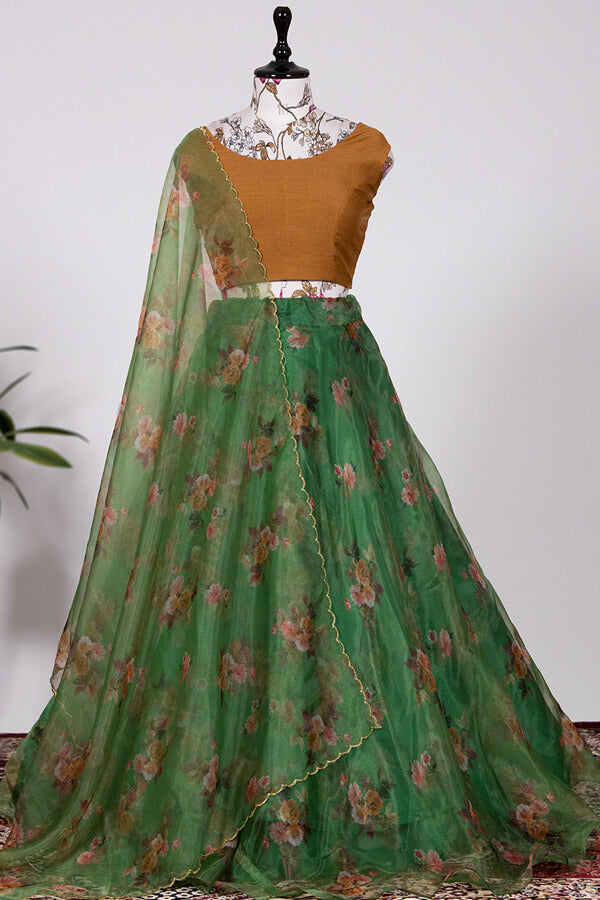 Party Wear Lehenga For Mehendi Ceremony - Anaya Designer Studio