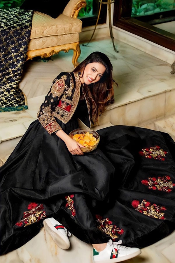 Party Wear Crop Top Lehenga With Jacket - Anaya Designer Studio