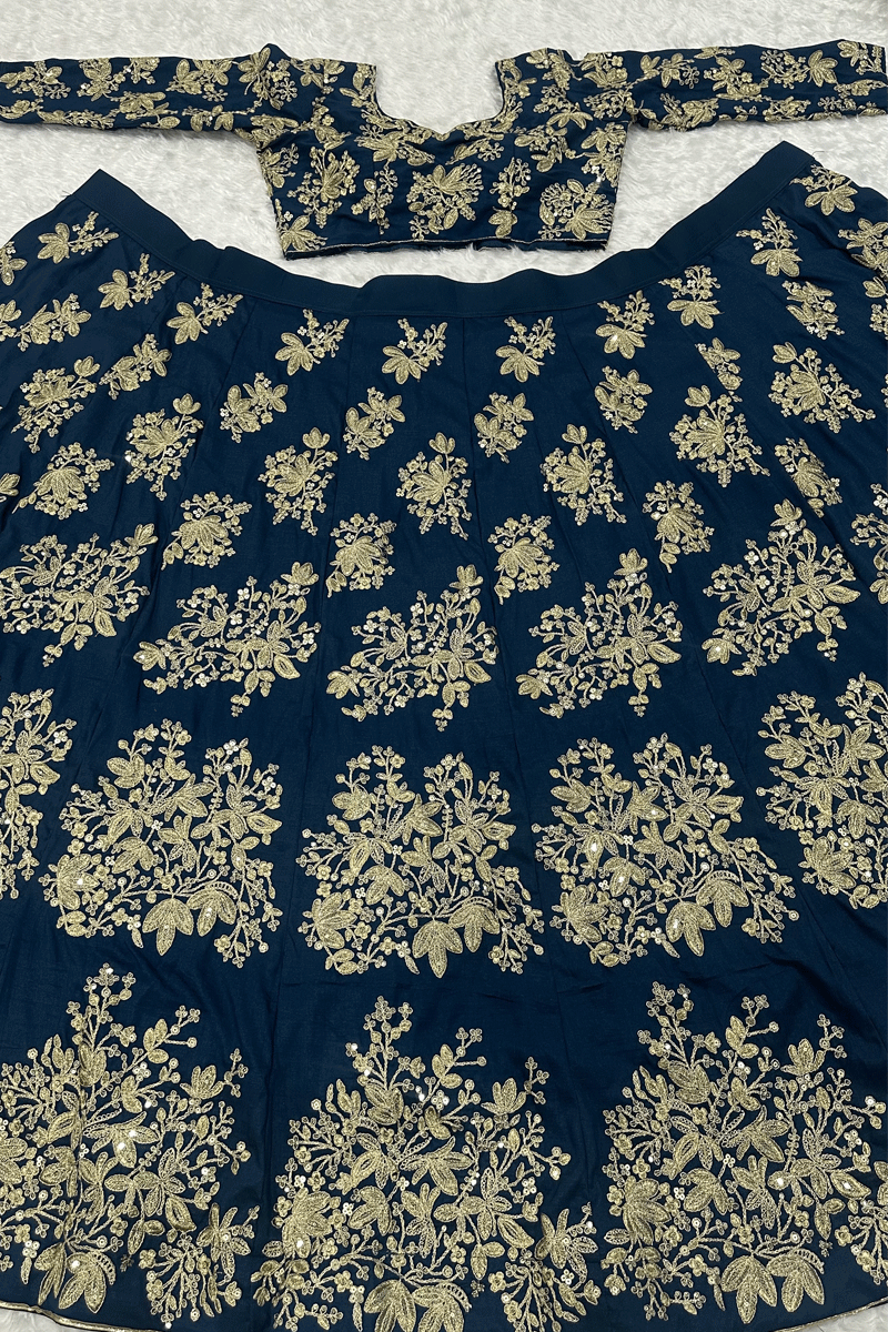 Party Wear Thread Work Lehenga for Sangeet Night