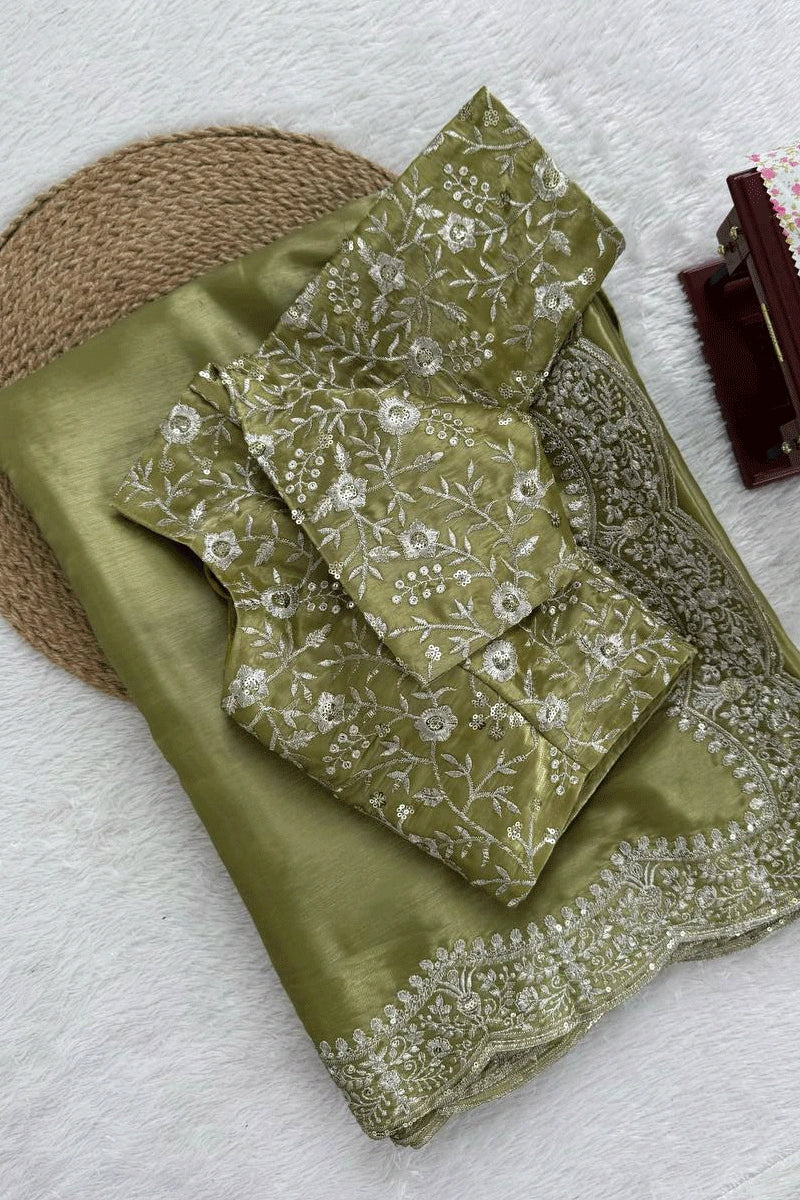 Party wear sequence saree