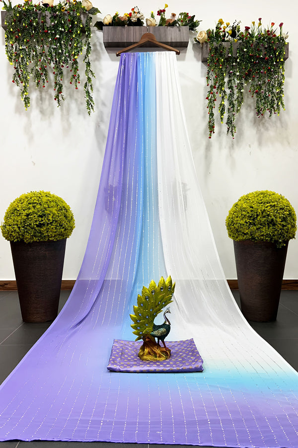 Double Shaded Modern Farewell Saree Ideas For Girls - Anaya Designer Studio