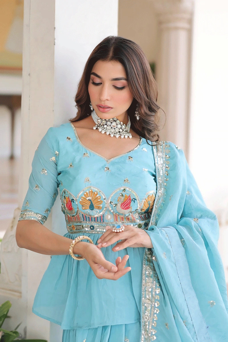 Pastel wedding guest outfit