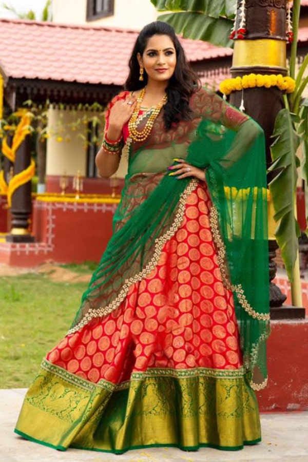 Pattu Half Sarees With Price