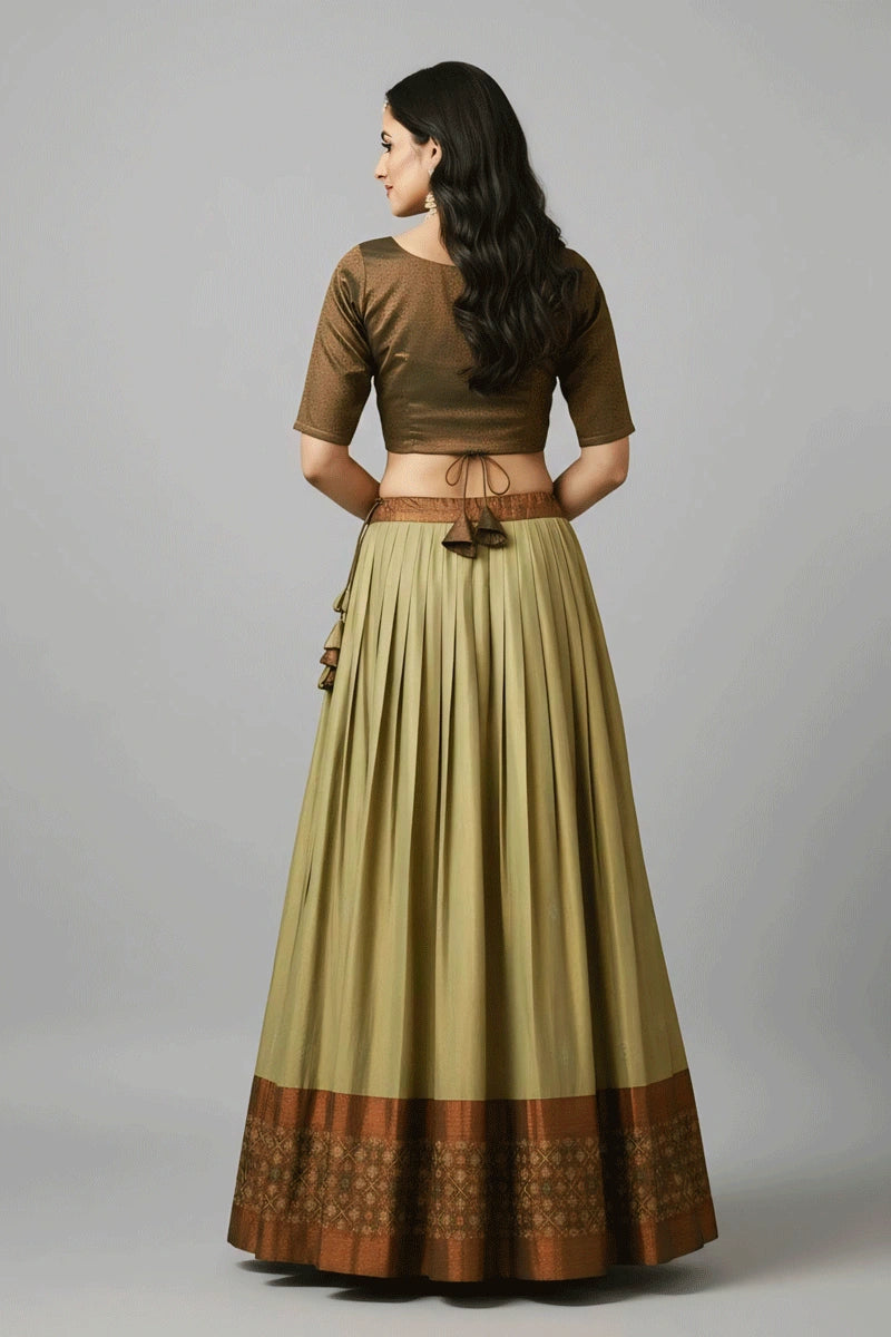 Pattu Pavadai Half Saree for girls