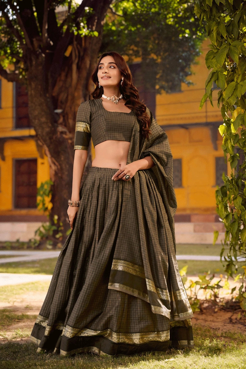 Pattu half saree for Onam