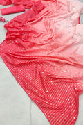 Peach Saree For Wedding