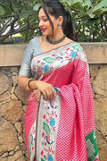 Pink Banarasi Silk Saree For Wedding