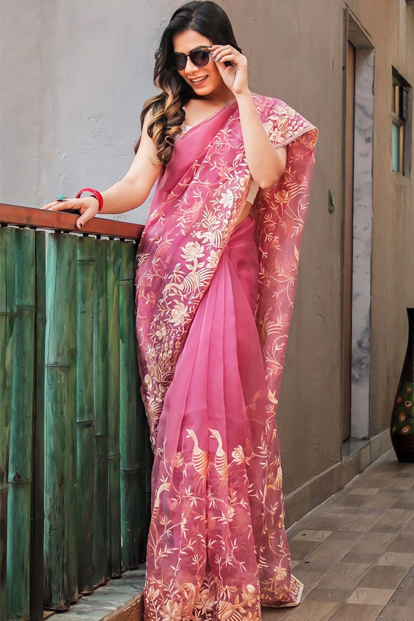 Buy All New Pure Organza Saree Blouse Designs For Girls In 2022 - Anaya Designer Studio