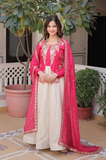 Pink Embroidered Gown
