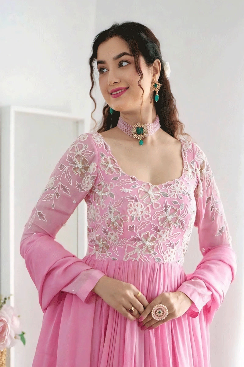 Pink Party Wear Gown