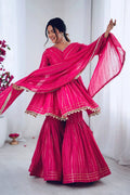 Pink Sharara suit for girls