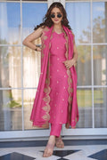 Pink straight kurti