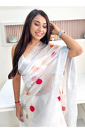 Polka Dot Saree Retro Look