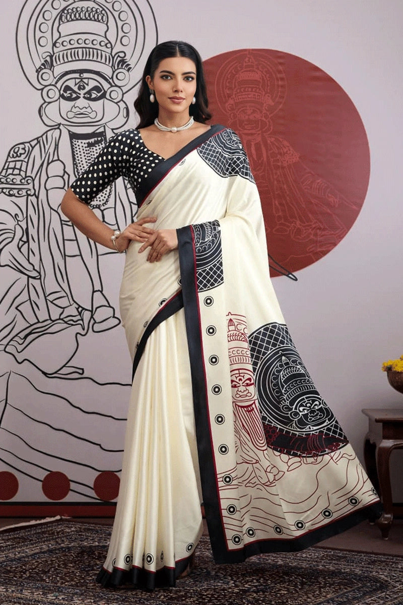 Ready To Wear Purple Color Saree For Farewell - Anaya Designer Studio