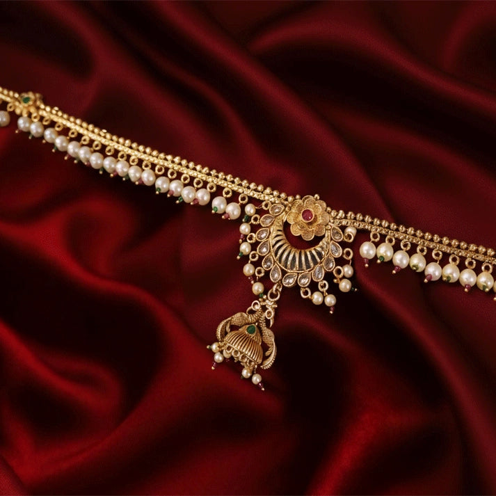 Designer Gold-Finish Waist Belt for Women