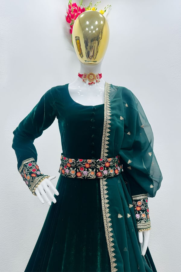 Green Gown For Engagement Buy Online 2023 - Anaya Designer Studio