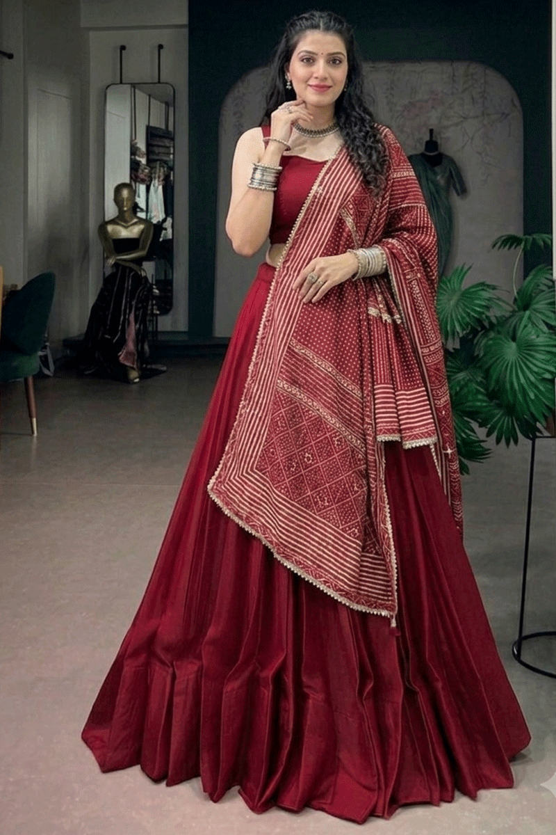 Printed Dupatta Traditional Lehenga Choli