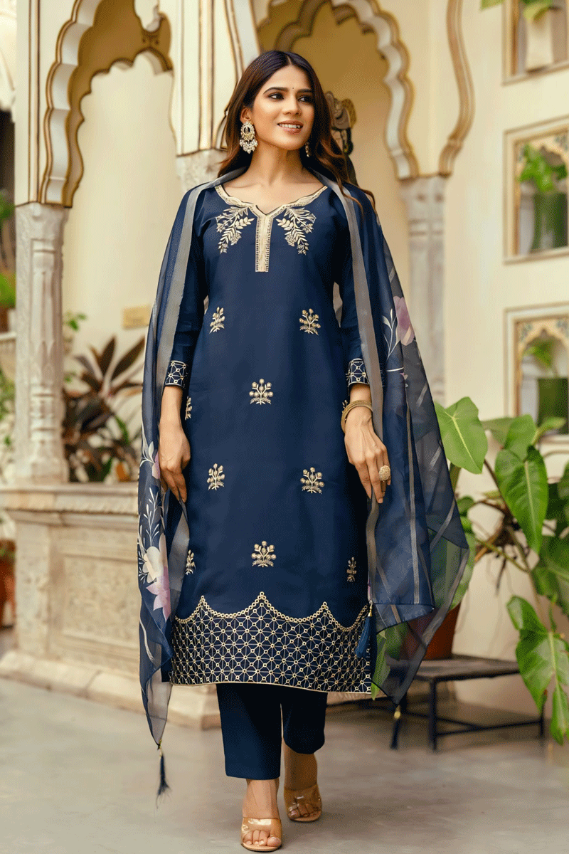 Printed Embroidared Work Kurti For Girl