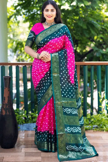 Bandhani saree price hot sale