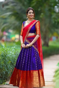 Purple Color Modern Half Saree Colour Combinations