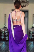 Purple Colour Saree Of Malaika Arora