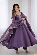 Purple Anarkali Suit