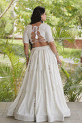 Raas Night White Lehenga Choli