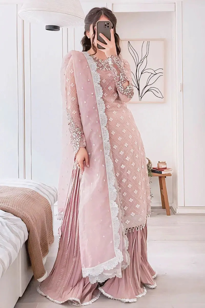 Georgette Stitched Sharara Suit For Raksha Bandhan