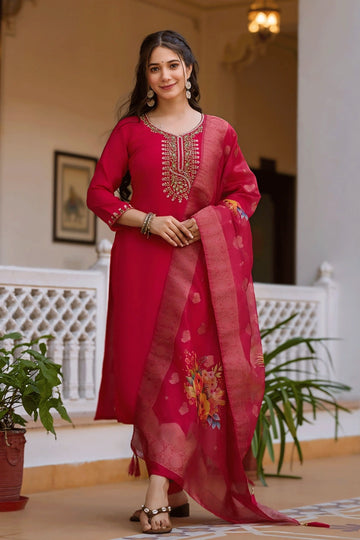 Rani Pink Kurti Set