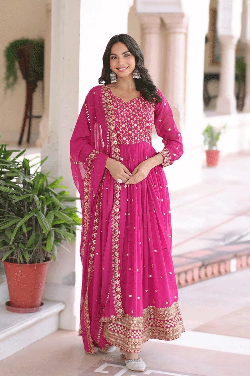 Rani pink Anarkali