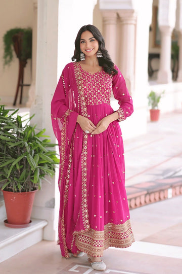 Rani pink Anarkali