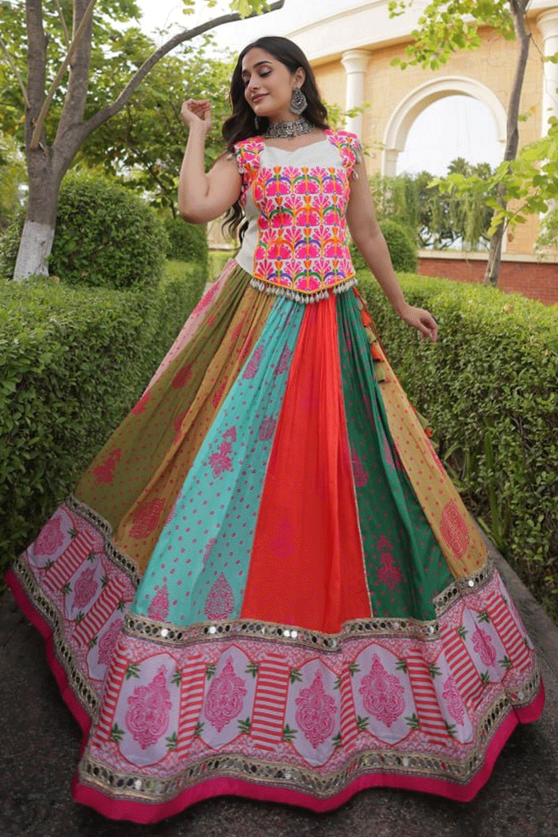 Ready To Wear Mirror Work Chaniya Choli