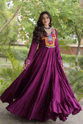 Real Mirror Work Garba Gown