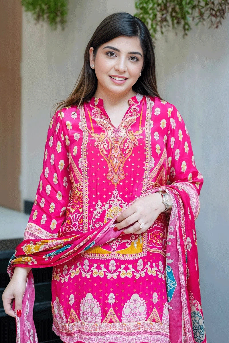 Designer Pink Sharara Suit 