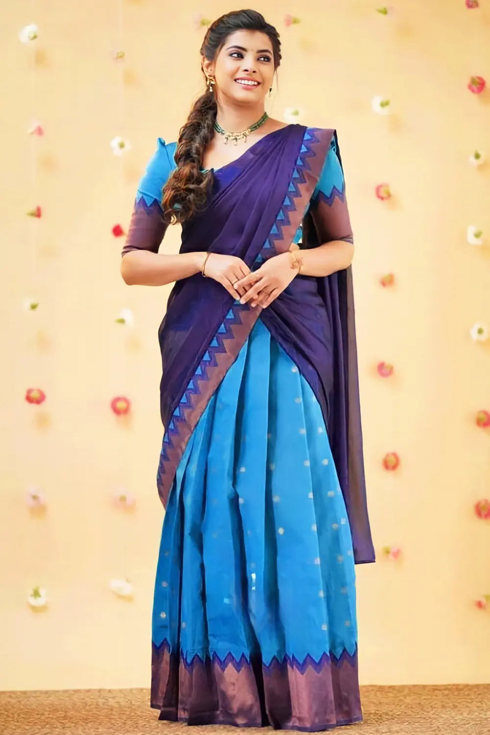 Reception Lehenga Half Saree