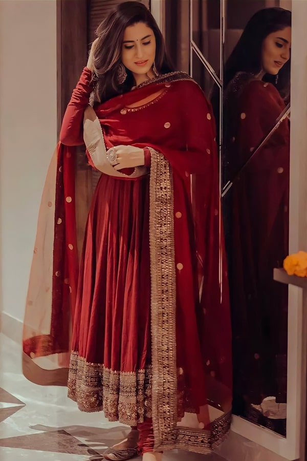 Party Wear Long Dress For Karwa Chauth - Anaya Designer Studio