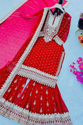 Red Sharara Suit