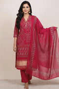 Red Bandhani Suit