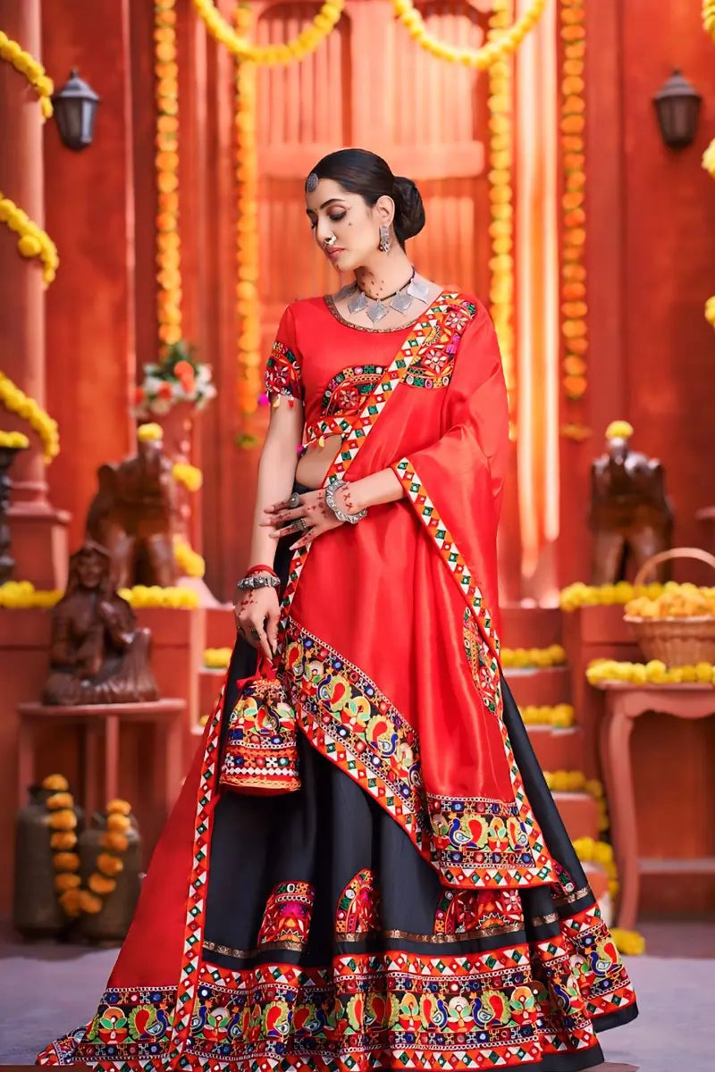 Red chaniya choli for navratri with price