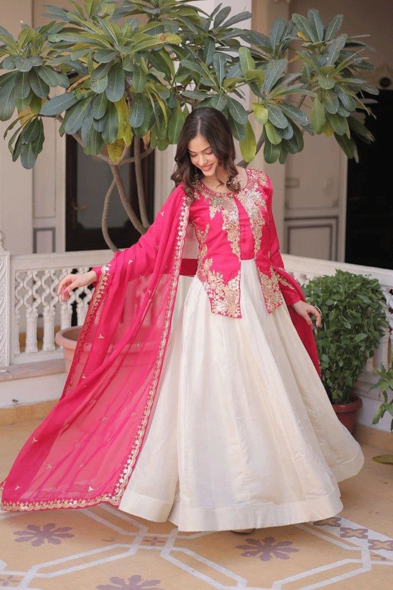 Pink Embroidered Gown