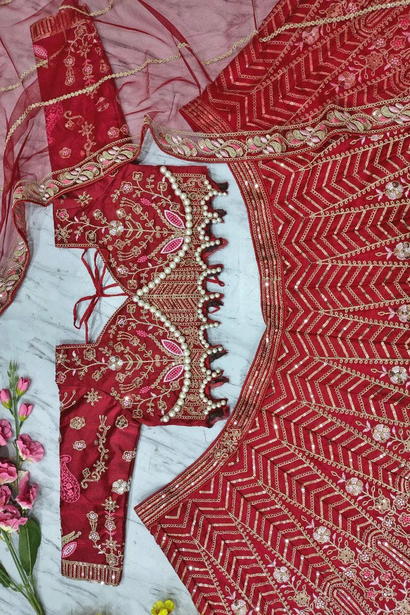 Rich embroidered lehenga