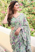 Ruffle Saree Online Shopping