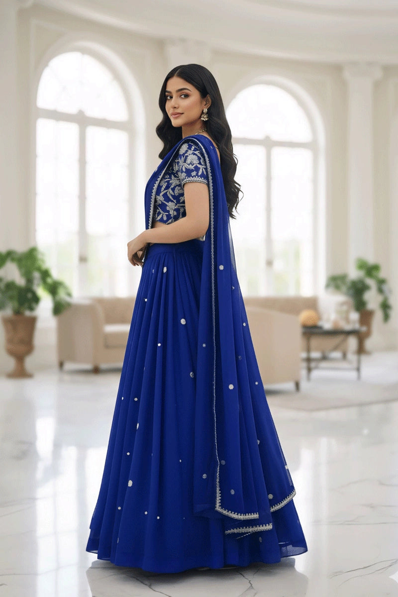 Ruffle Style  lehenga Saree 