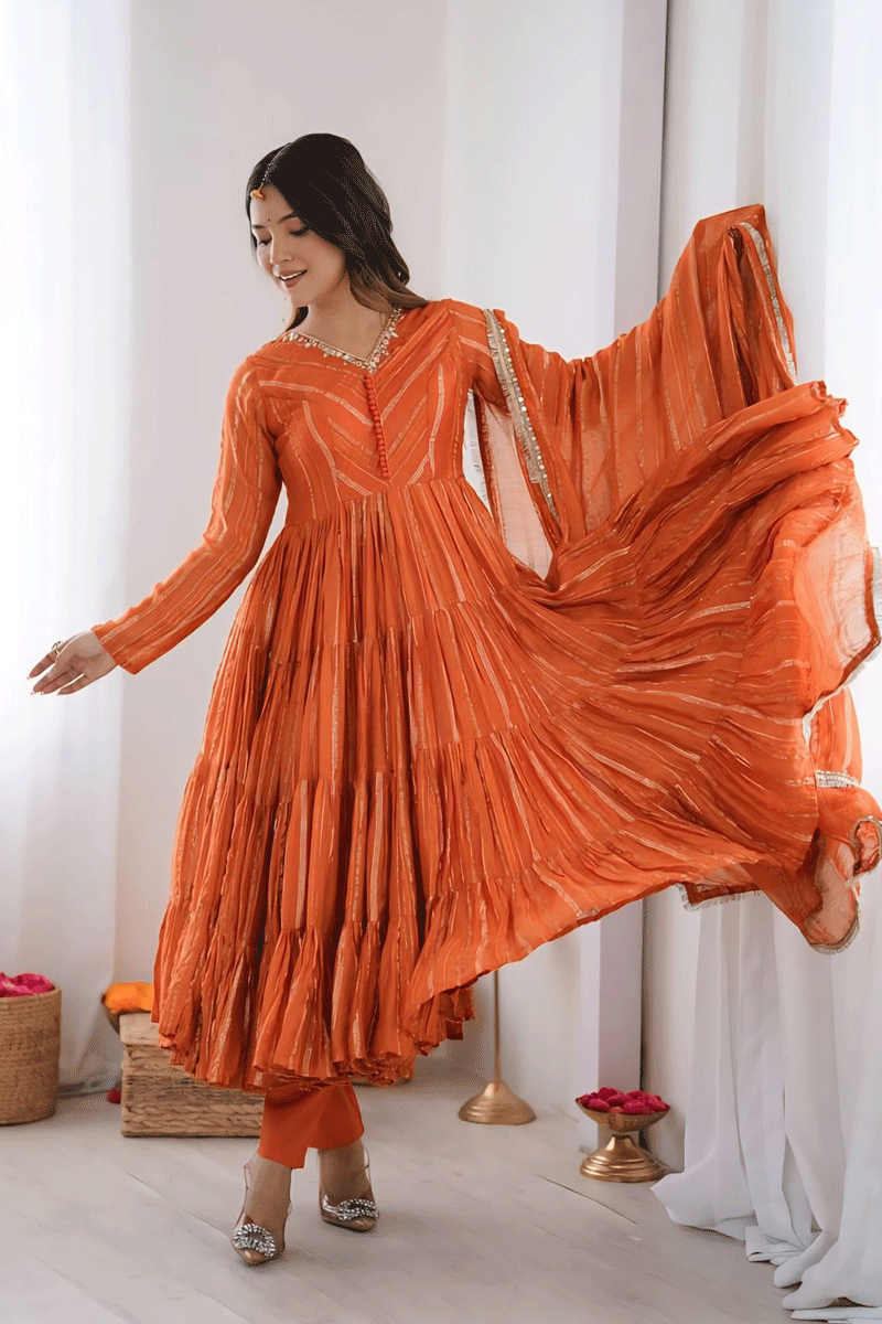 Sangeet Special Ready To Wear Ruffle Gown